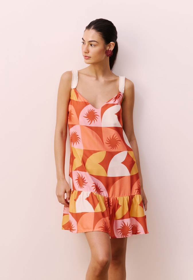 Vestido Curto Estampado Jaçanã