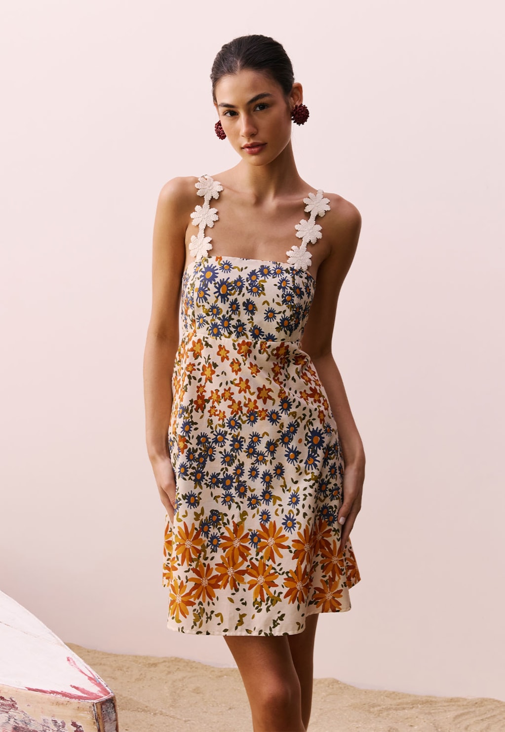 Vestido Curto Estampado Jambú