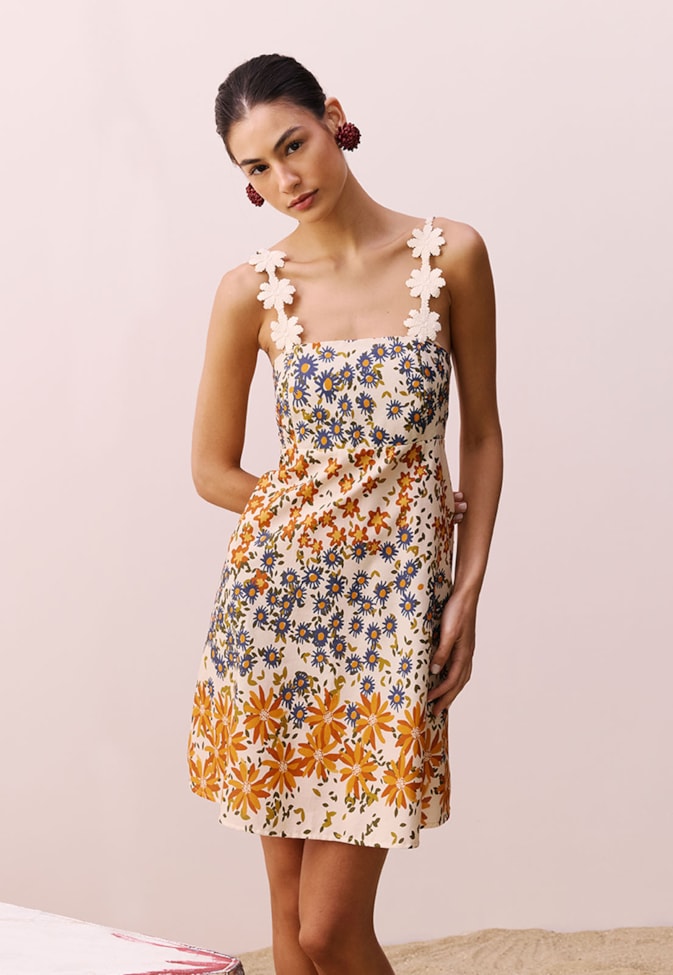 Vestido Curto Estampado Jambú