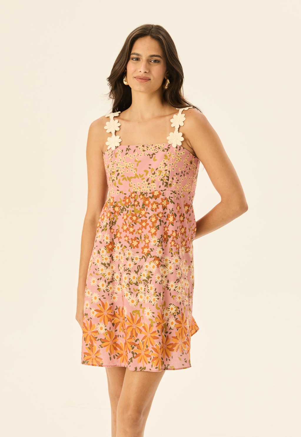 Vestido Curto Estampado Jambú