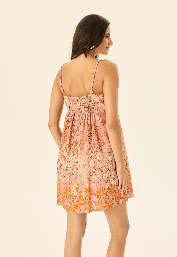 Vestido Curto Estampado Jambú