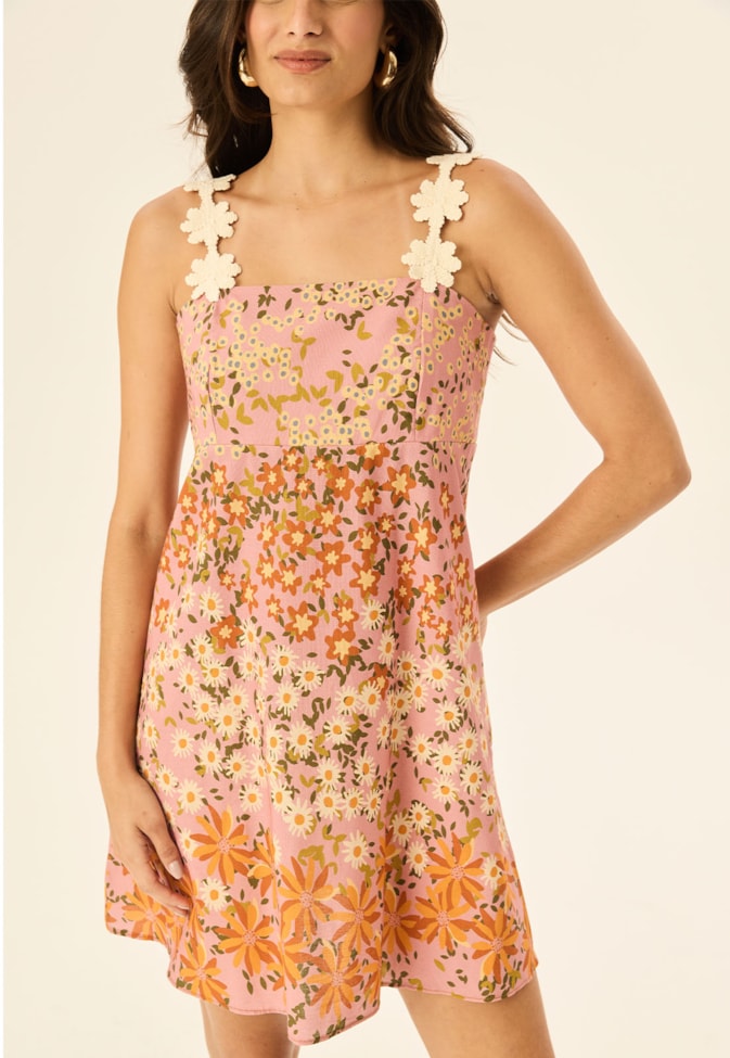 Vestido Curto Estampado Jambú