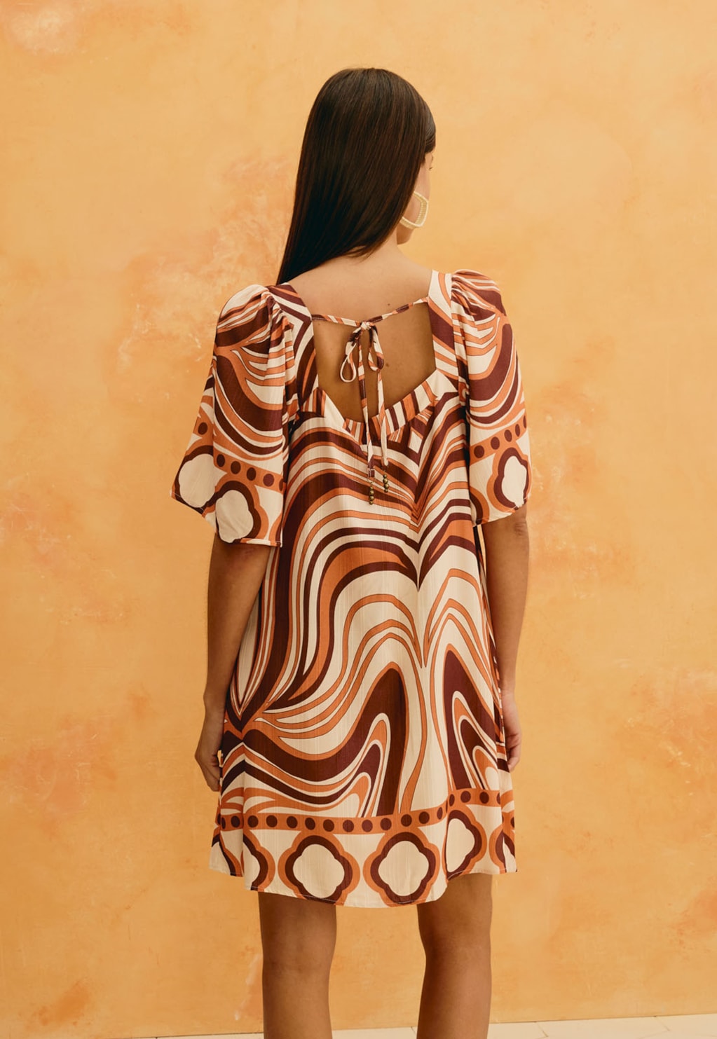 Vestido Curto Estampado Las Murallas