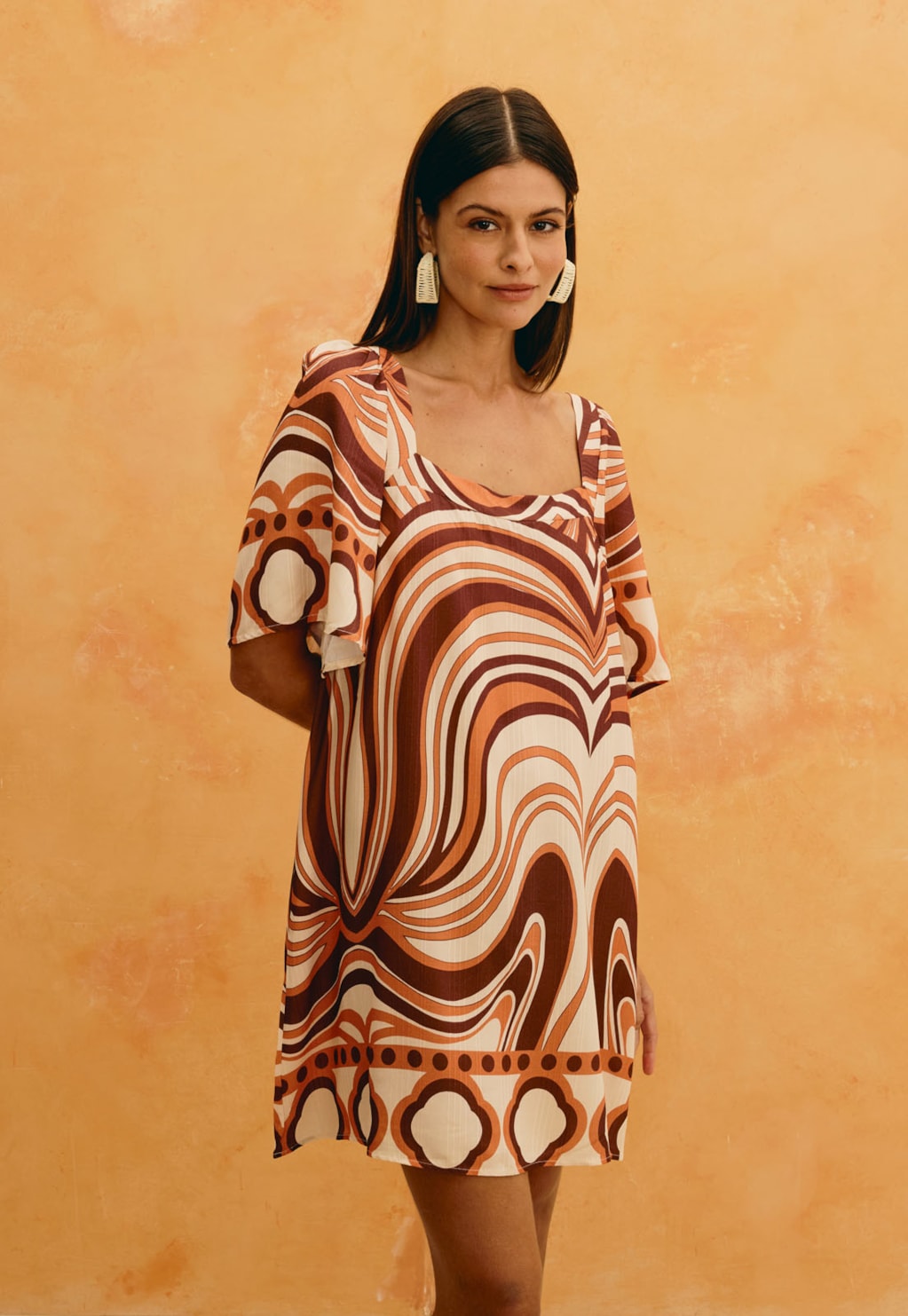 Vestido Curto Estampado Las Murallas
