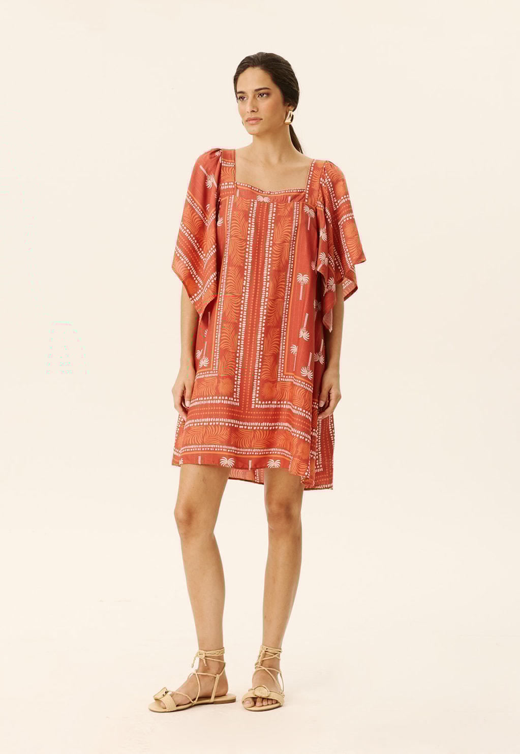 Vestido Curto Estampado Tauari