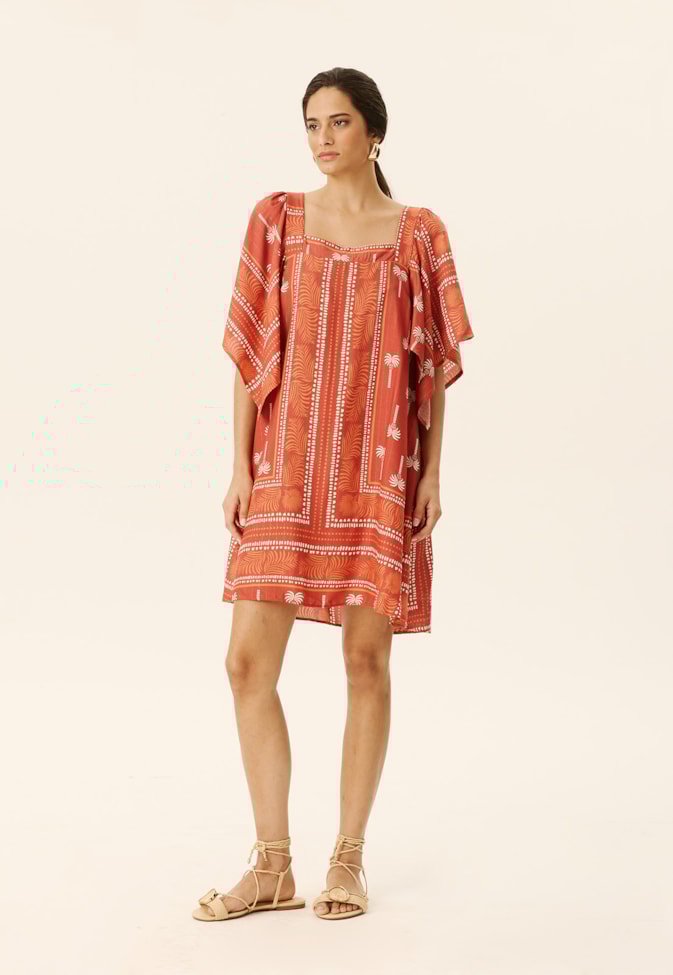 Vestido Curto Estampado Tauari