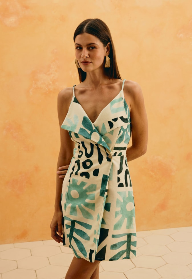 Vestido Curto Estampado Vidralia