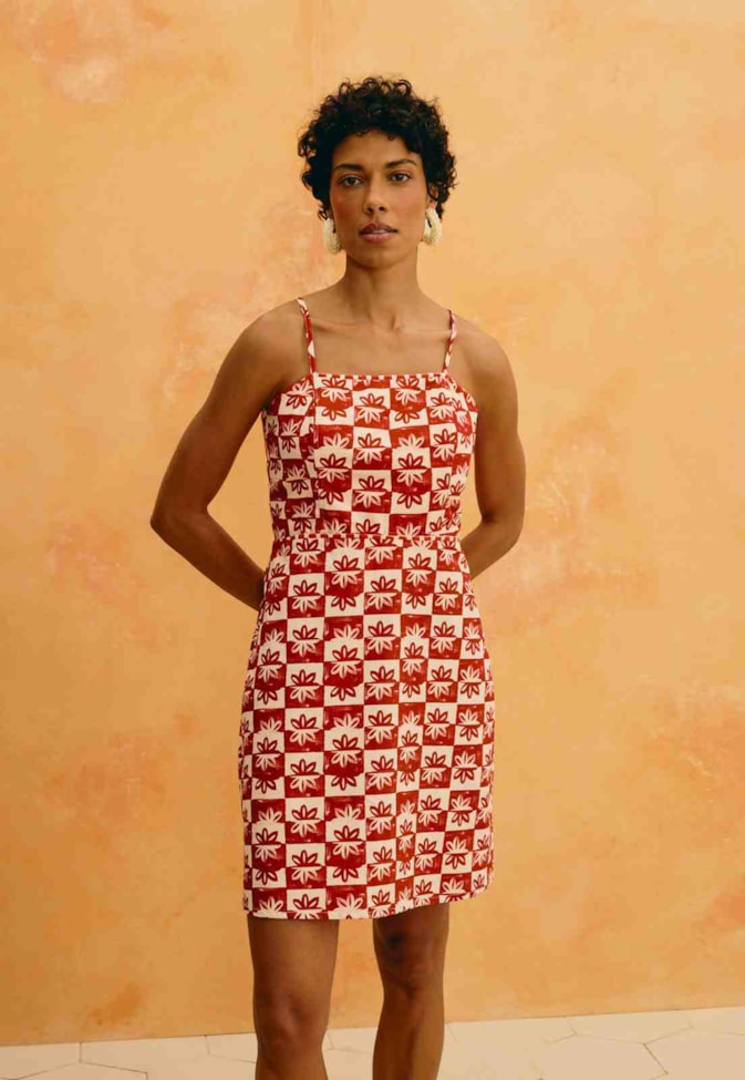 Vestido Curto Estampado Vila Rubia