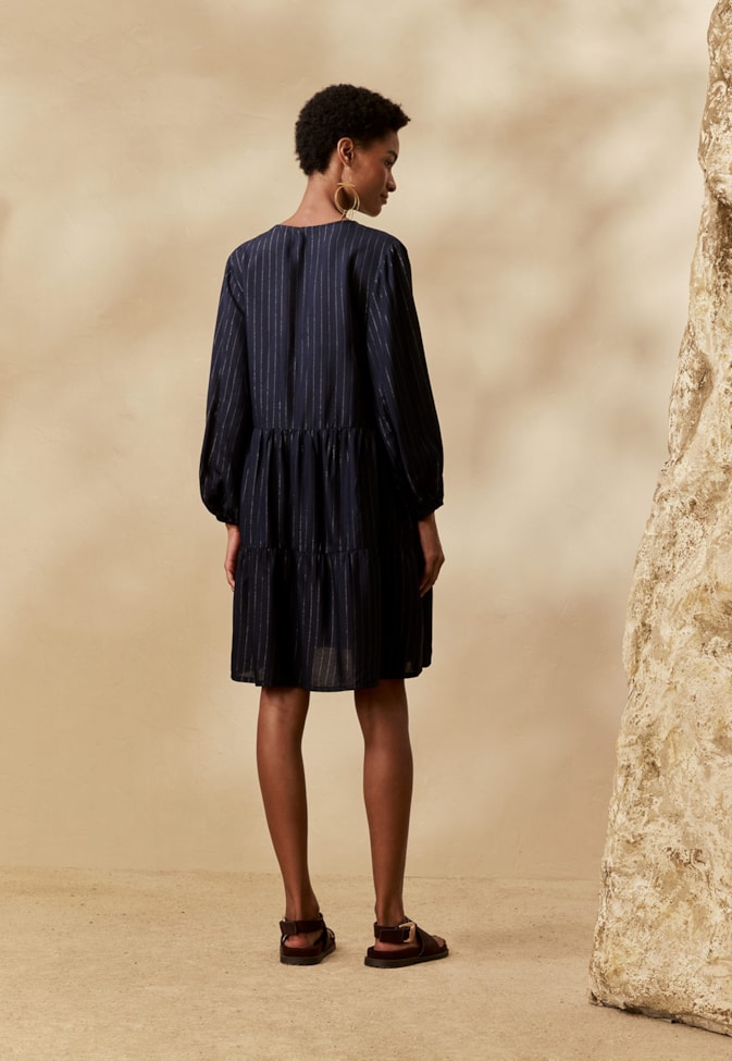 Vestido Curto Liso Boho