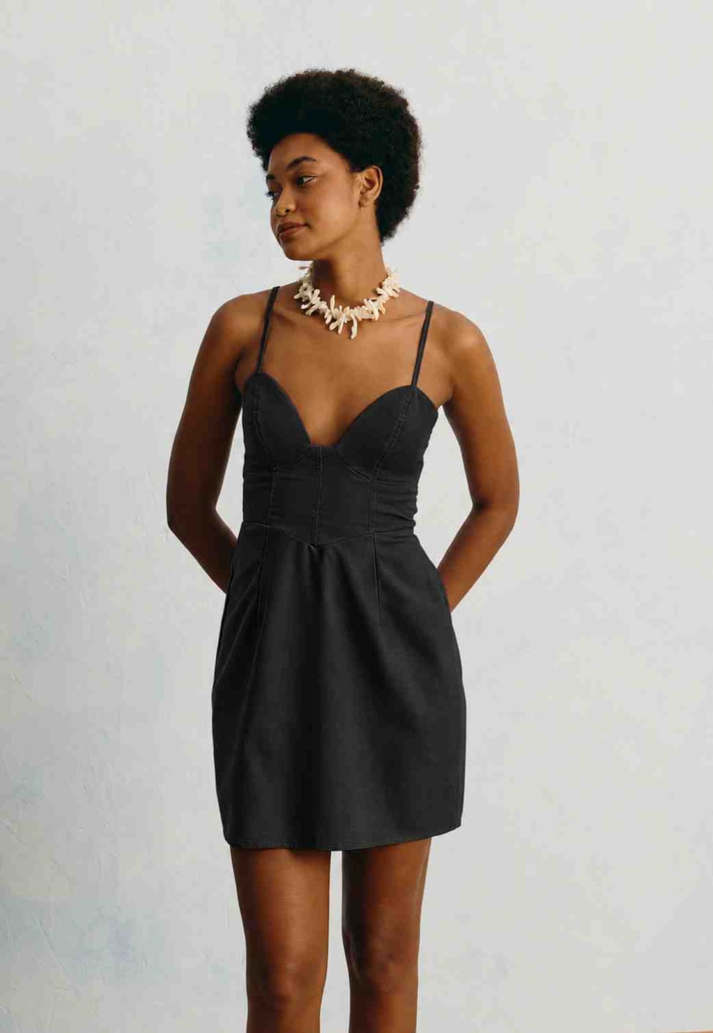 Vestido Curto Liso Corset