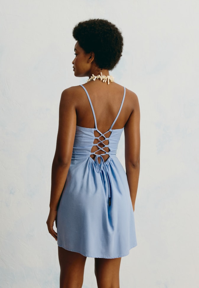 Vestido Curto Liso Corset