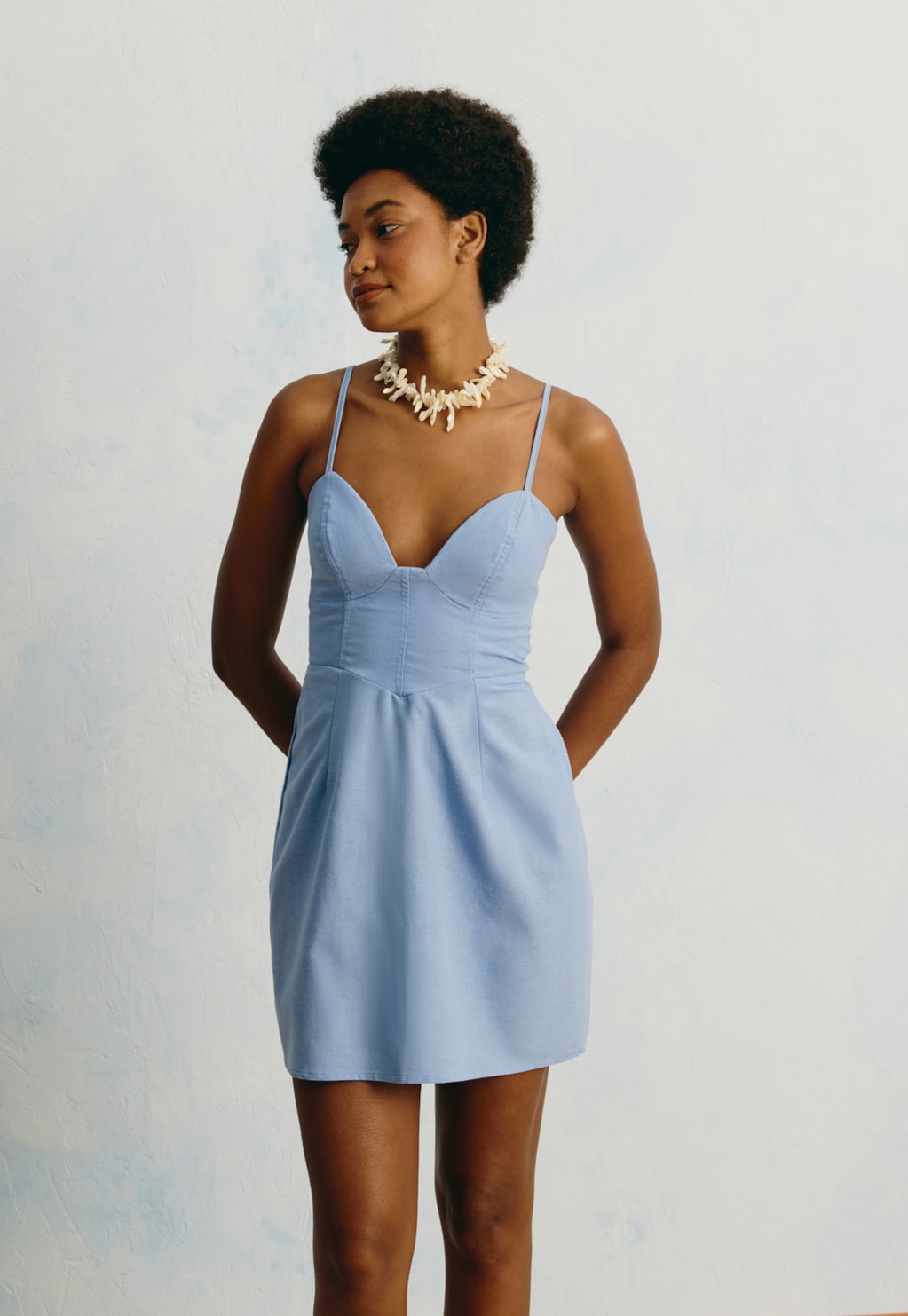 Vestido Curto Liso Corset