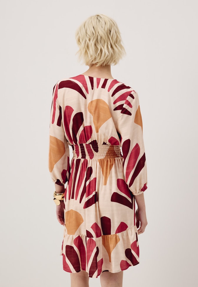 Vestido Curto Pala Lastex Estampado Lujan