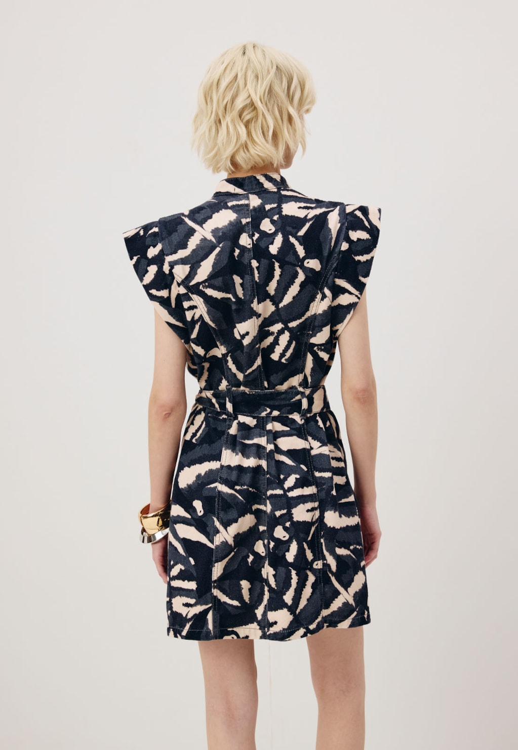 Vestido Curto Sarja Estampado Pararú