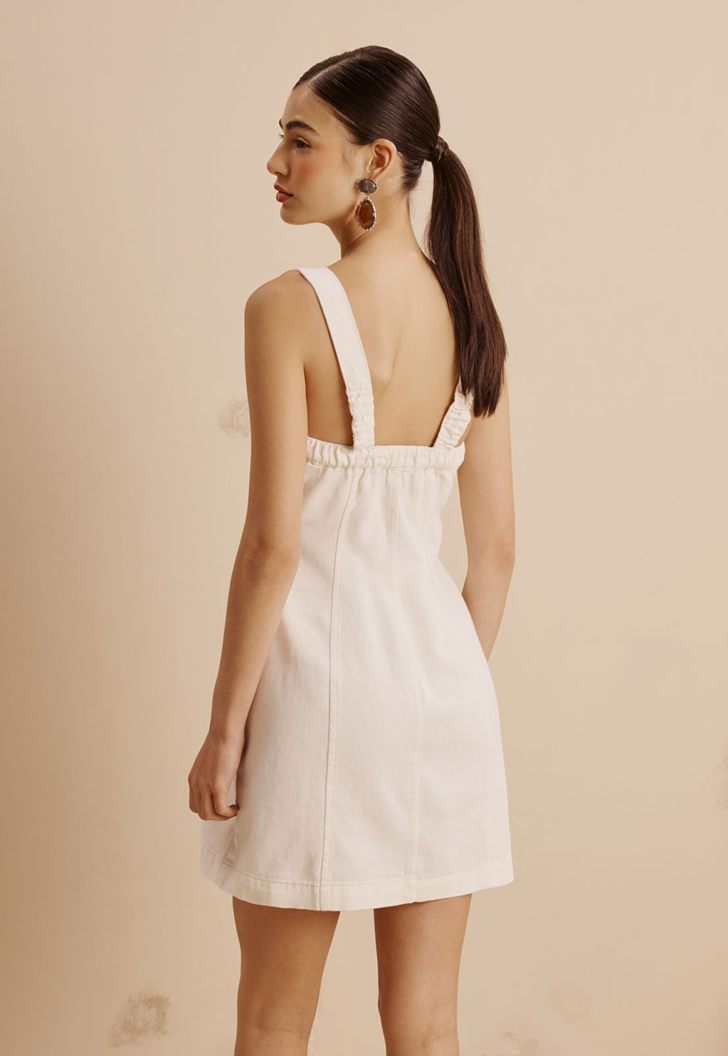 Vestido Curto Sarja Liso