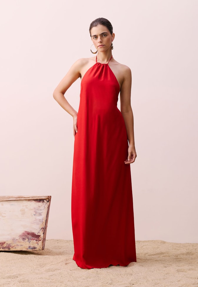 Vestido Decote Costas Profundo