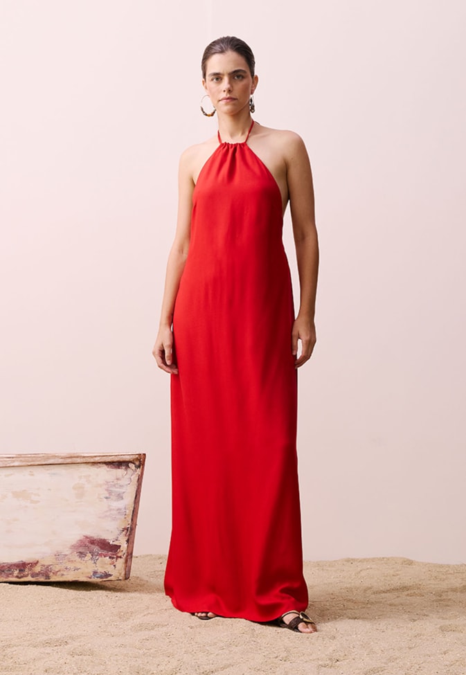 Vestido Decote Costas Profundo