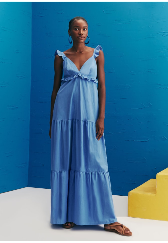 Vestido Detalhe Babados