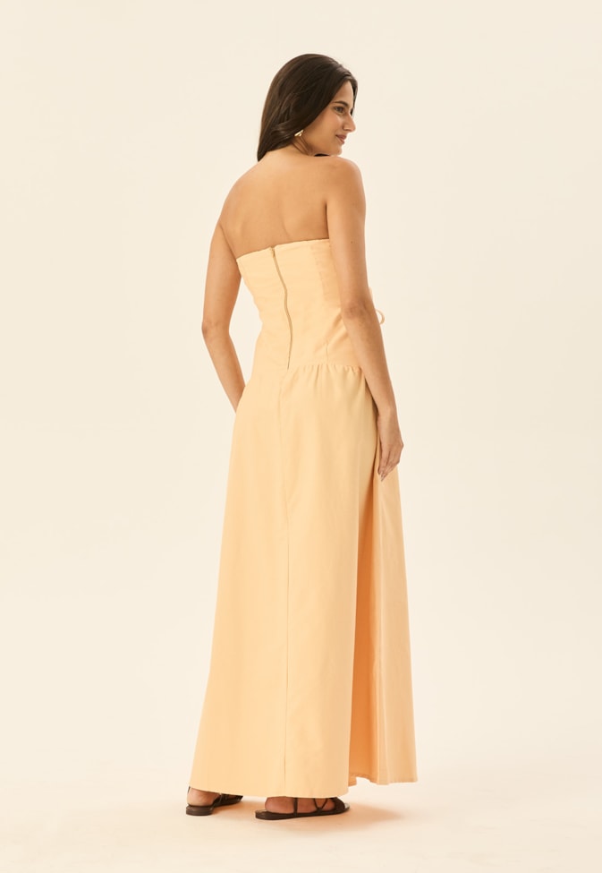 Vestido Drop Waist Amarração Lateral