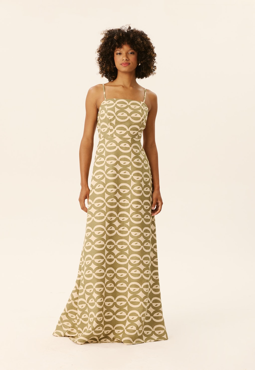 Vestido Elástico Cruzado Estampado Kakawa