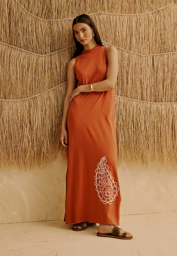Vestido Gola Alta Silk Cashmere