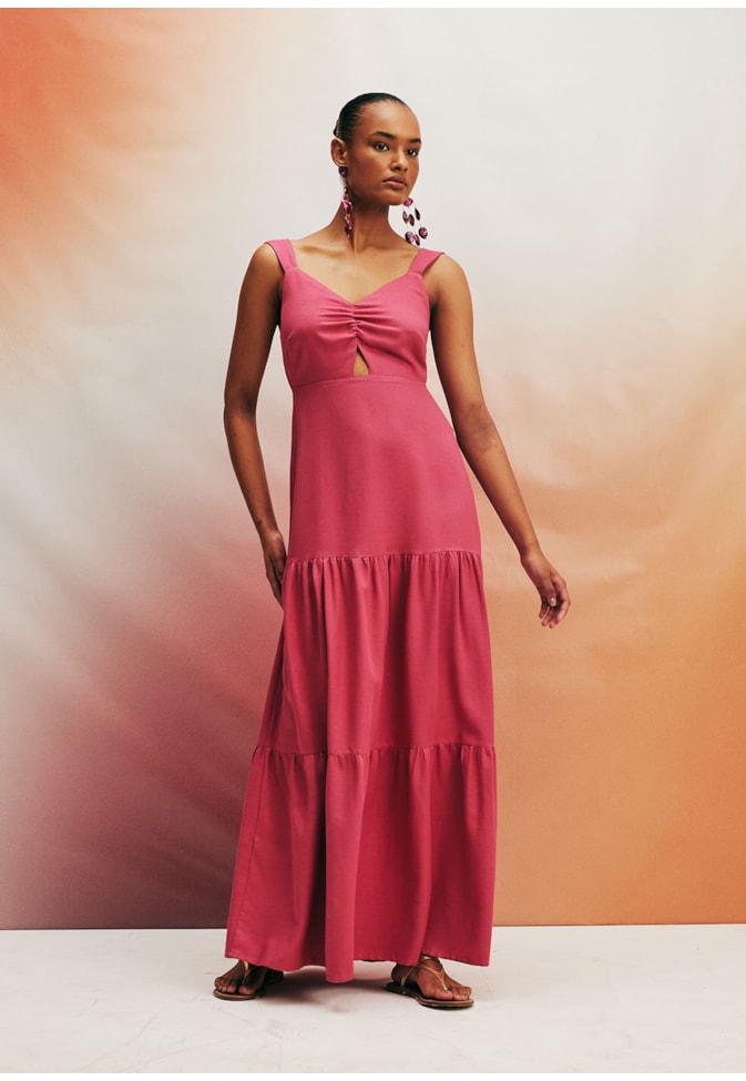 Vestido Longo 3 Marias com Lastex Liso