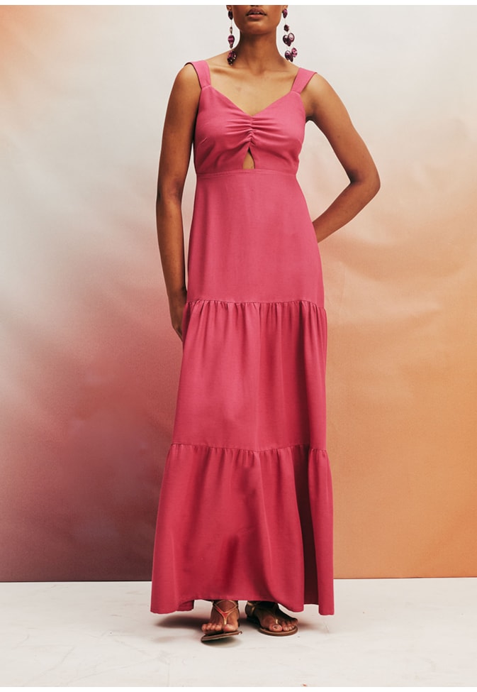 Vestido Longo 3 Marias com Lastex Liso