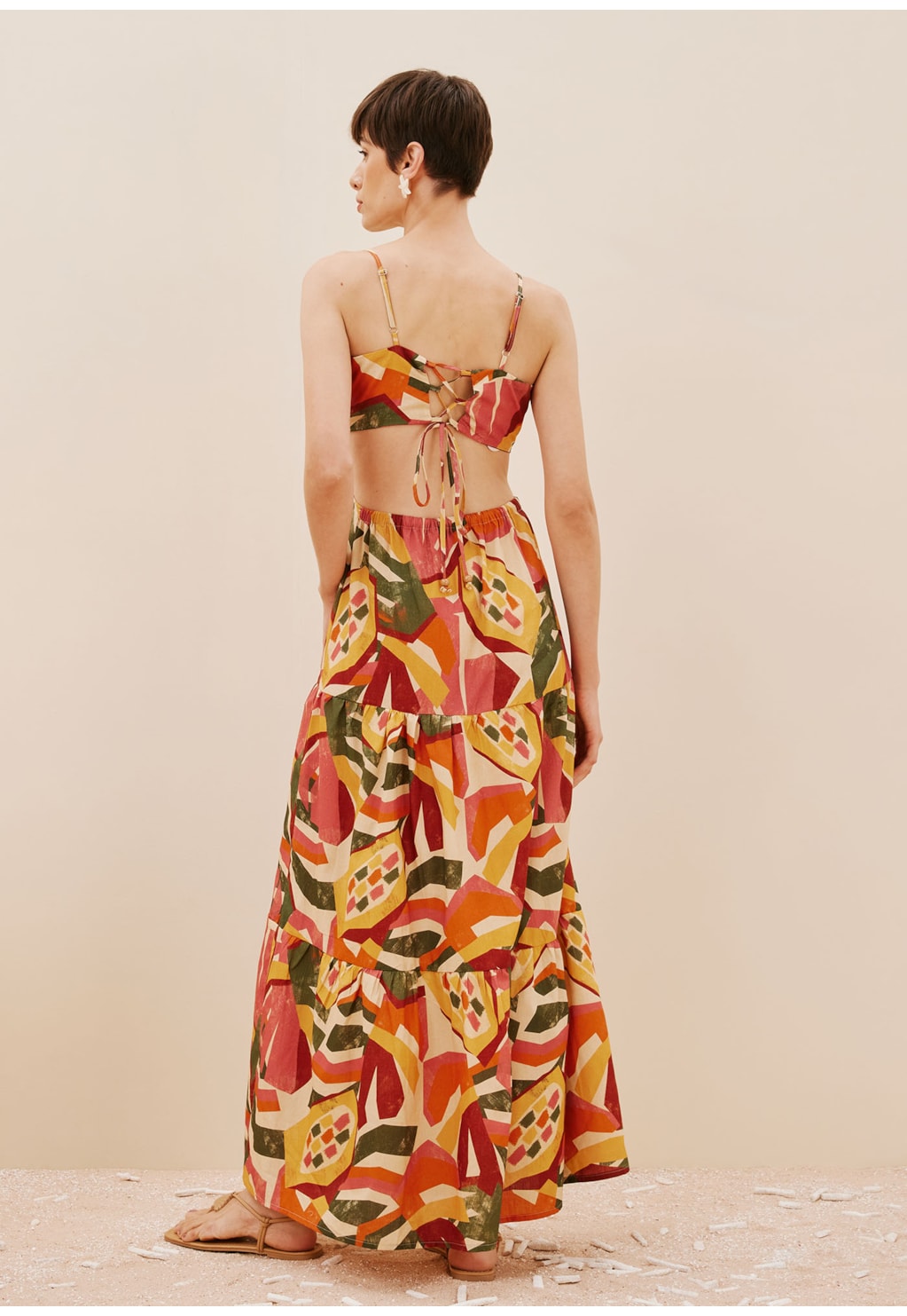 Vestido Longo 3 Marias Estampado Ilhéus