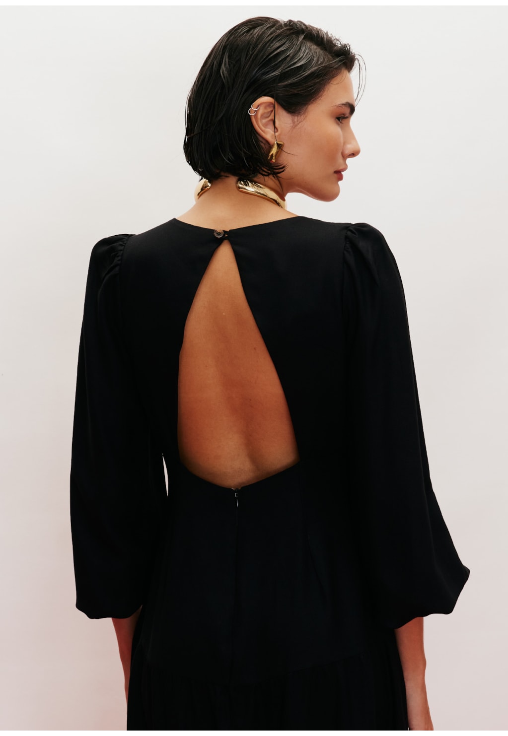 Vestido Longo Acinturado