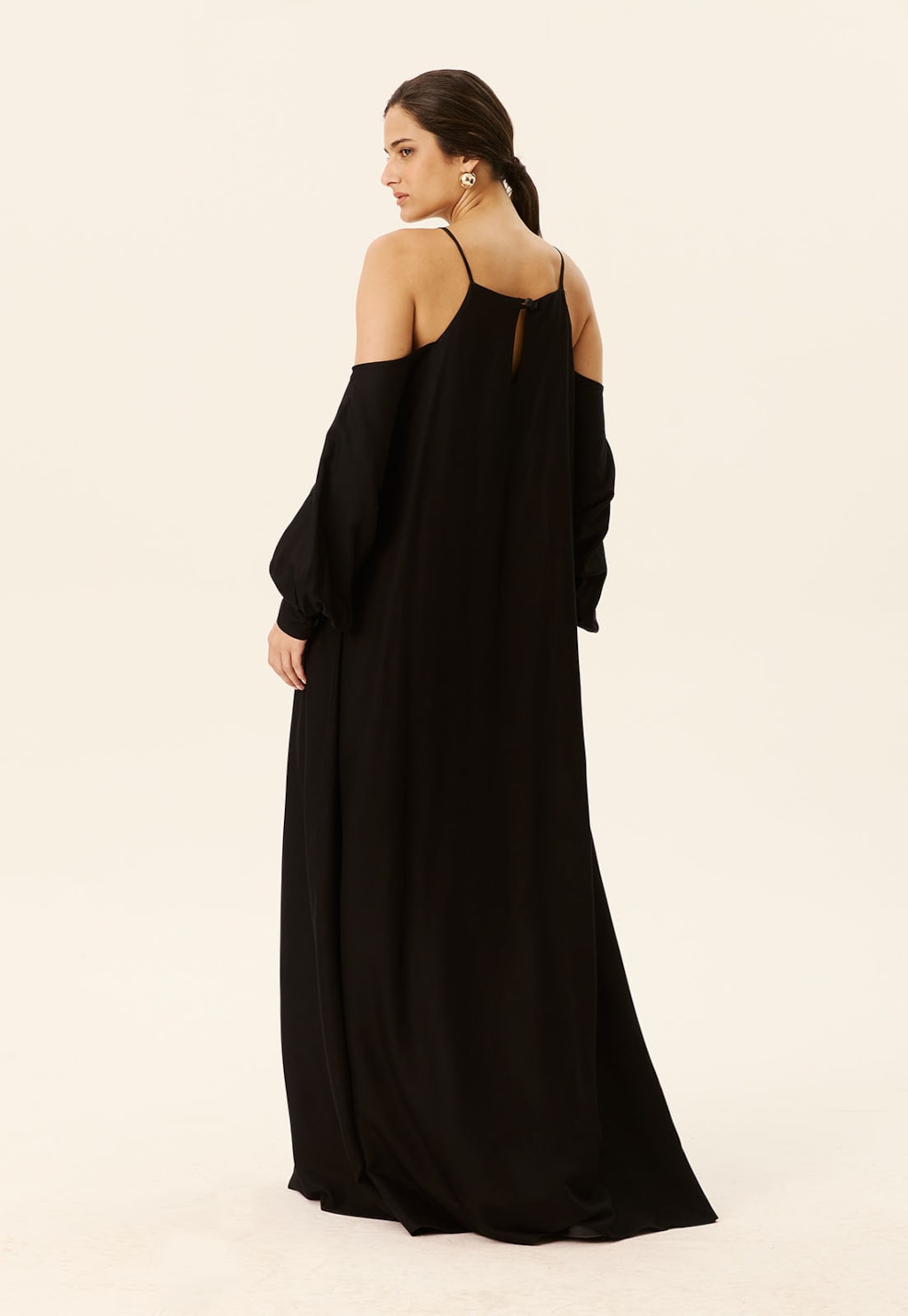 Vestido Longo Alça Bolinha