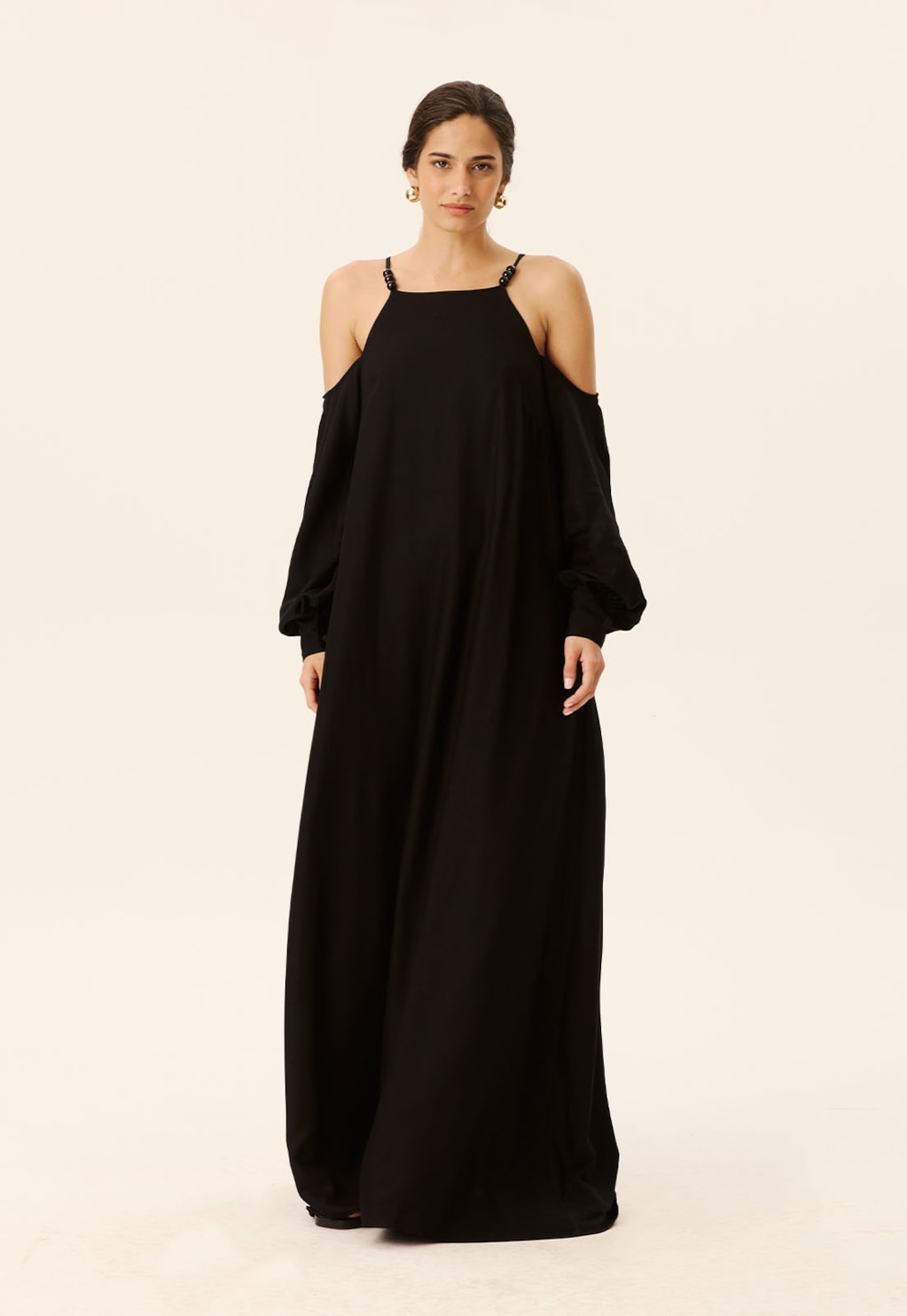 Vestido Longo Alça Bolinha