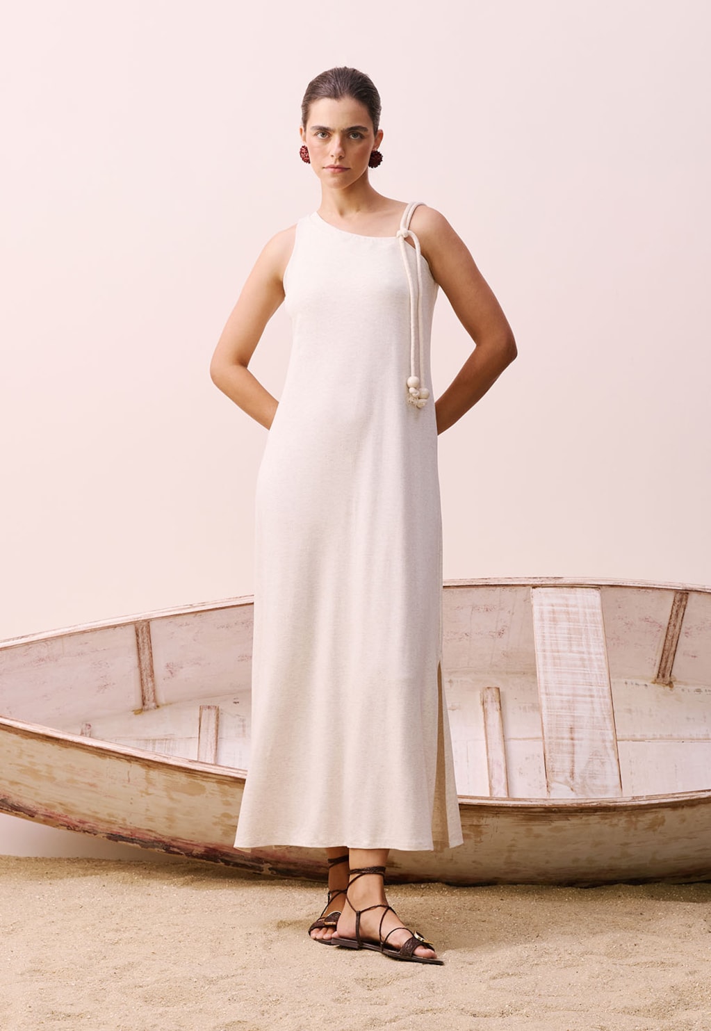 Vestido Longo Alça Corda