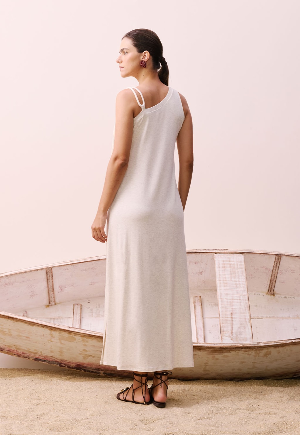 Vestido Longo Alça Corda