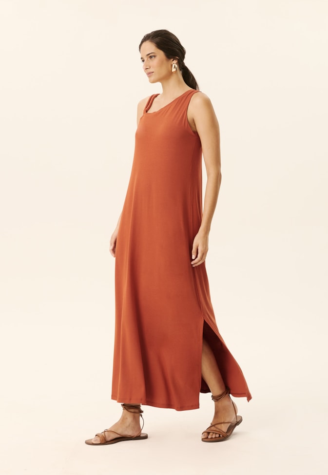 Vestido Longo Alça Corda