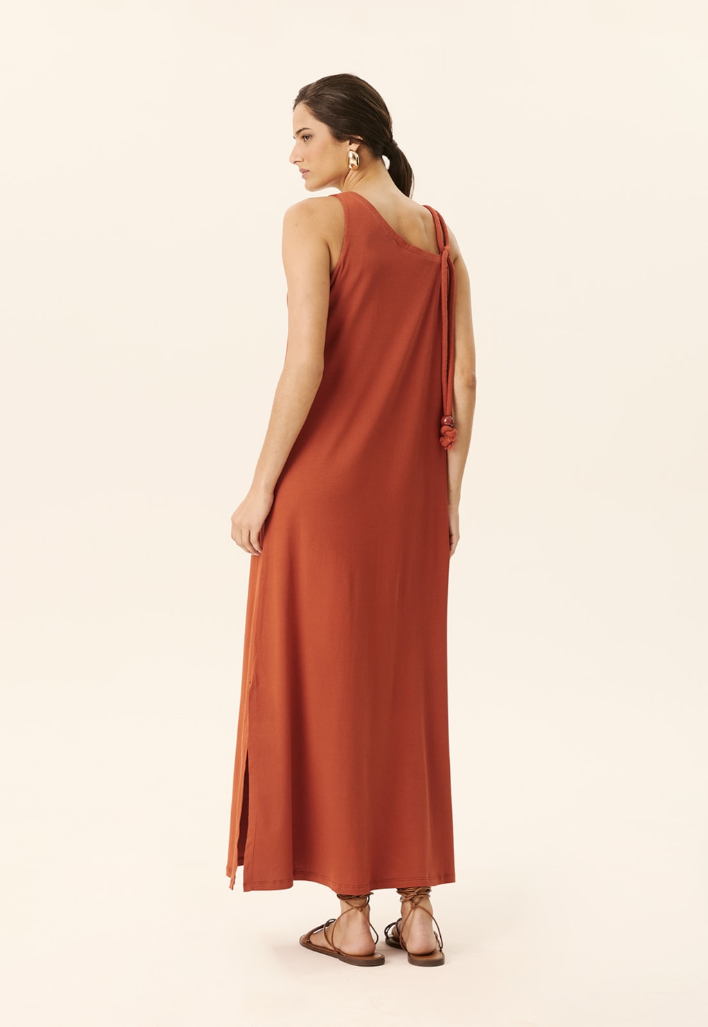 Vestido Longo Alça Corda