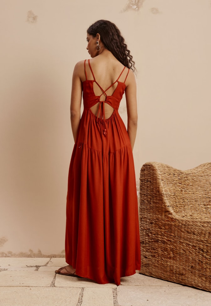 Vestido Longo Alça Dupla