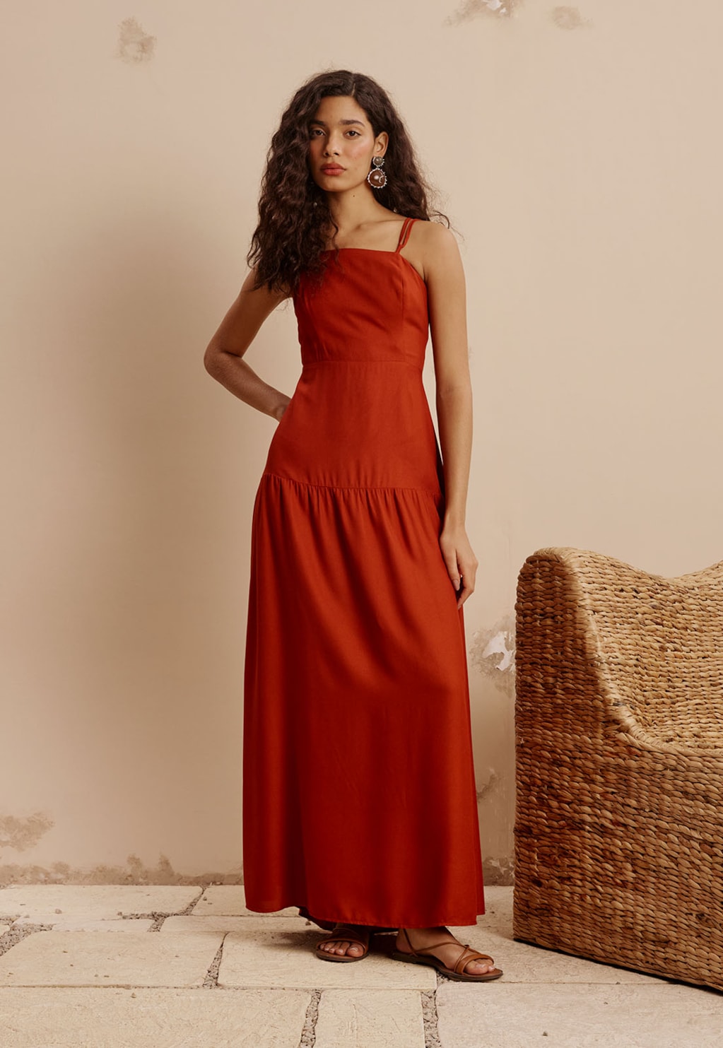 Vestido Longo Alça Dupla