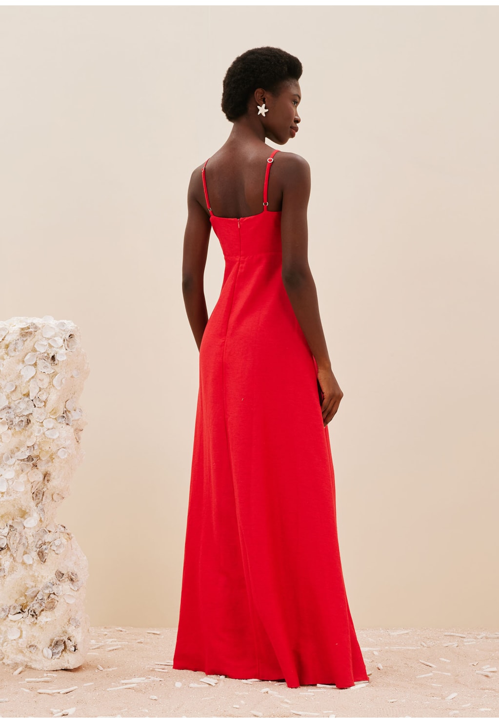 Vestido Longo Alça Fina c/ Bolso