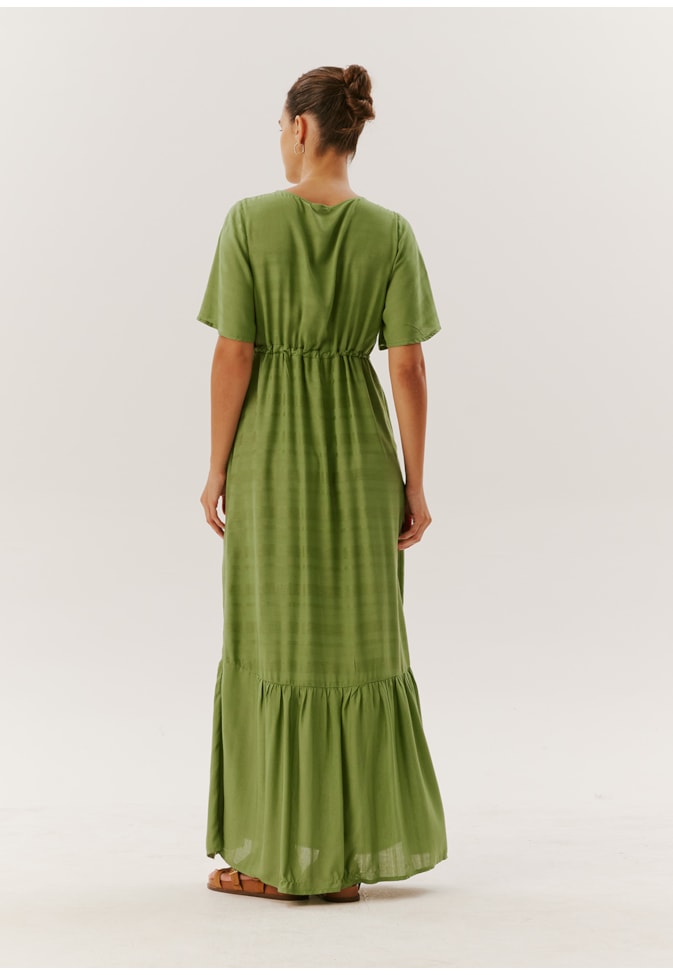 Vestido Longo Amarração Túnel