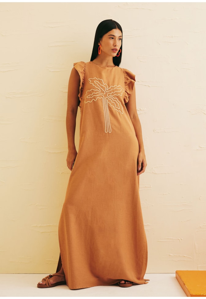 Vestido Longo Bordado