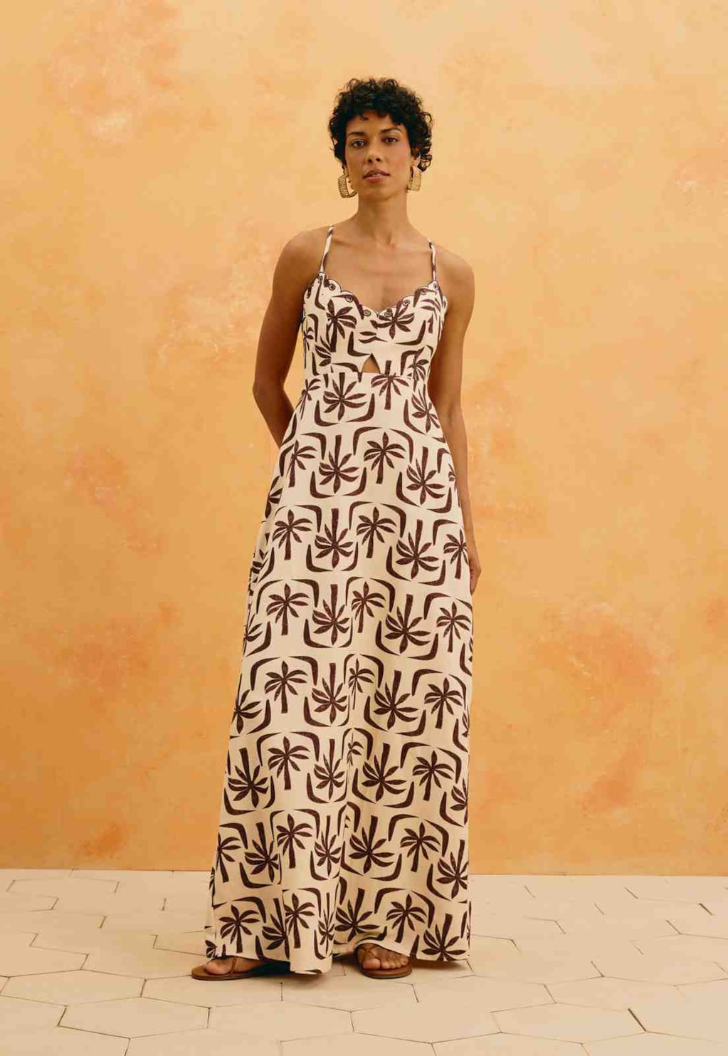 Vestido Longo Bordado Estampado Isla De Barú