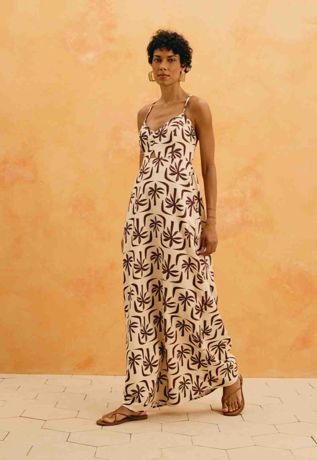 Vestido Longo Bordado Estampado Isla De Barú