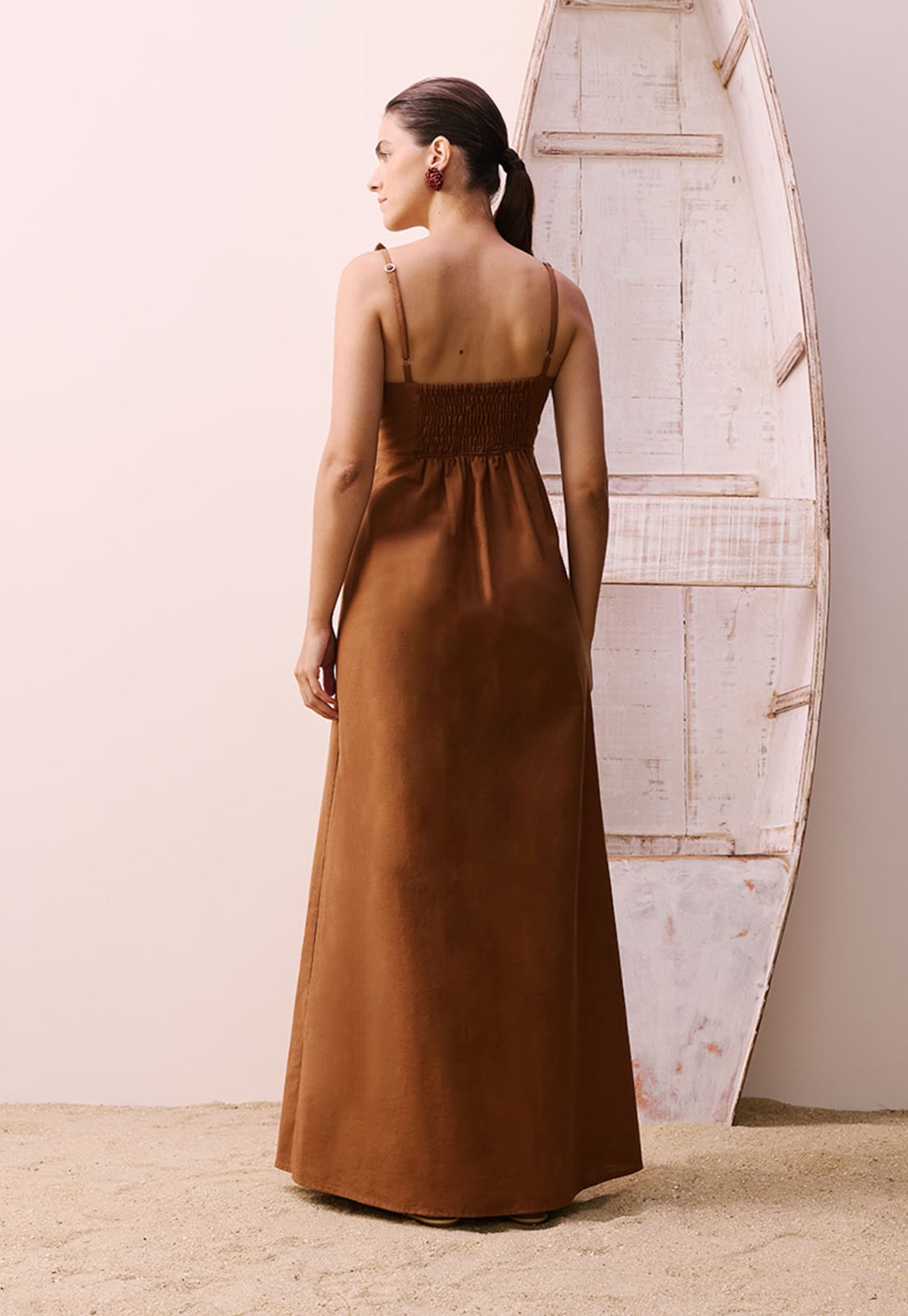 Vestido Longo Busto Flor