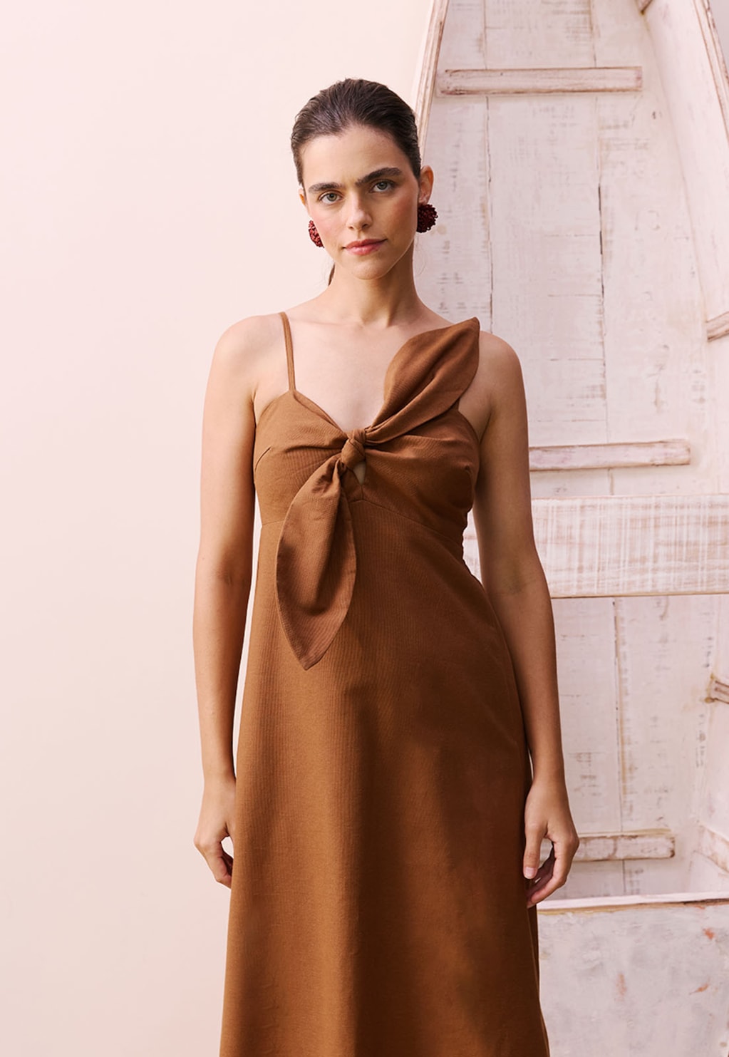 Vestido Longo Busto Flor