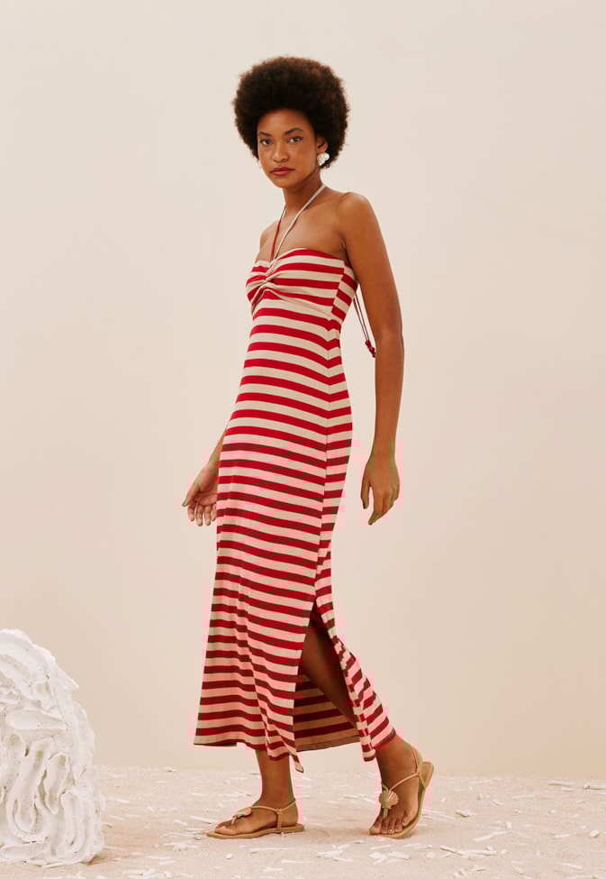 Vestido Longo Busto Franzidinho