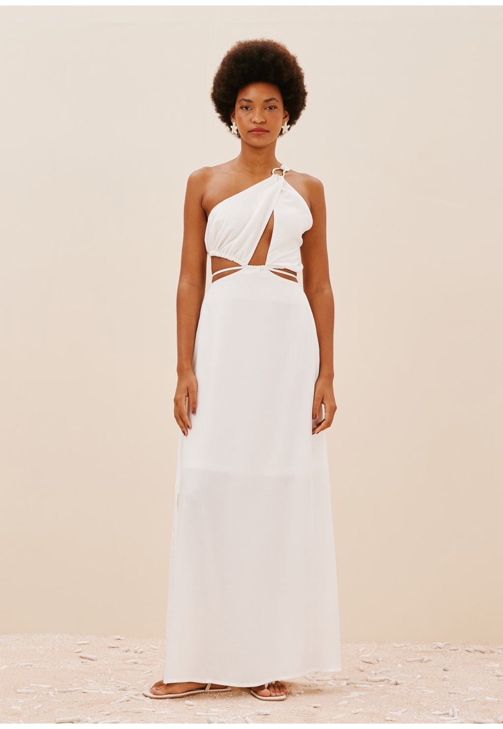 Vestido Longo com Argola Orgânica