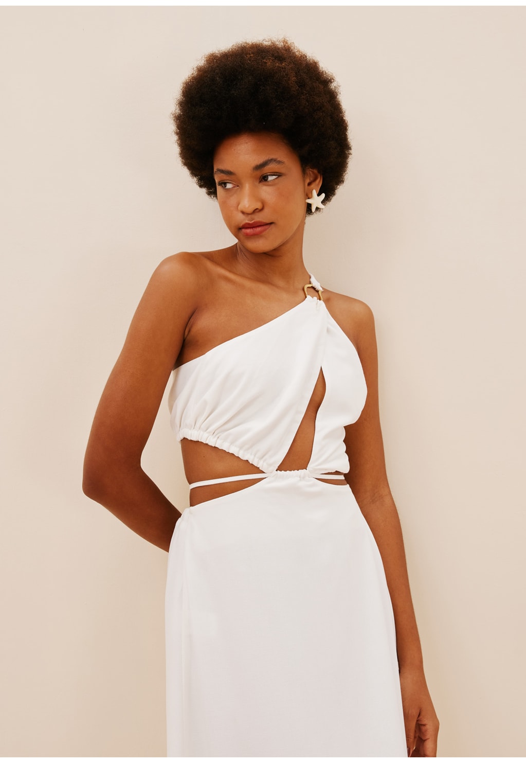 Vestido Longo com Argola Orgânica