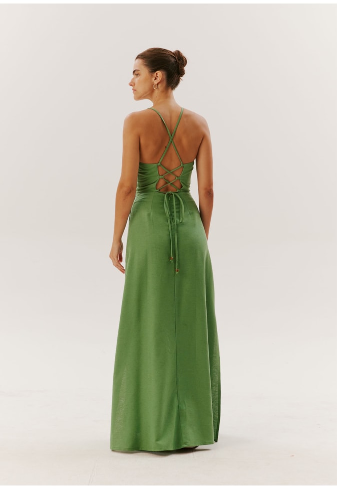 Vestido Longo Com Recortes