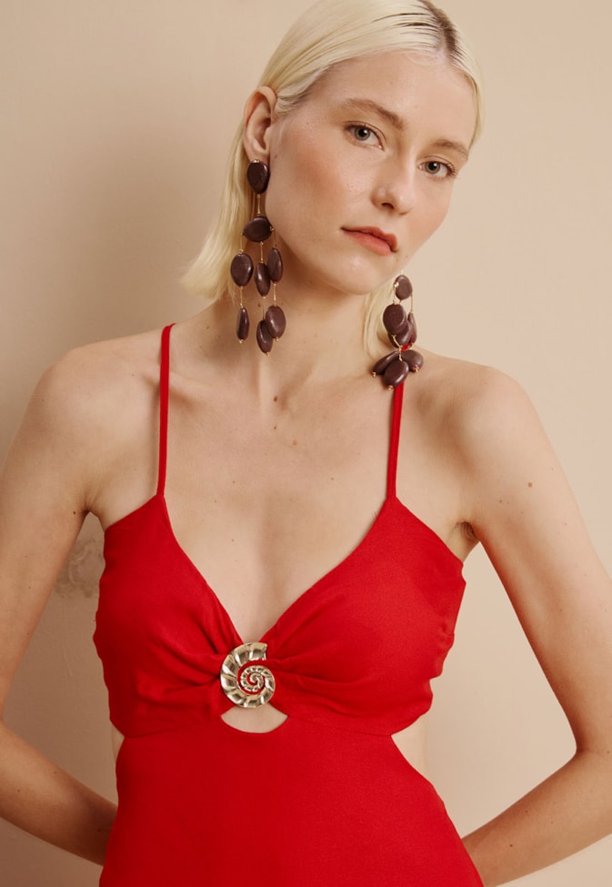 Vestido Longo Concha Aspiral