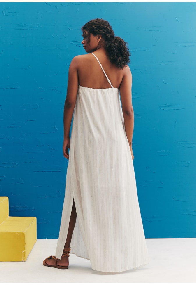 Vestido Longo Contas Ombro Só